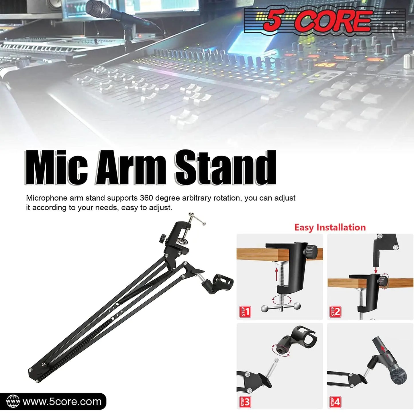 Microphone Boom Arm Stand