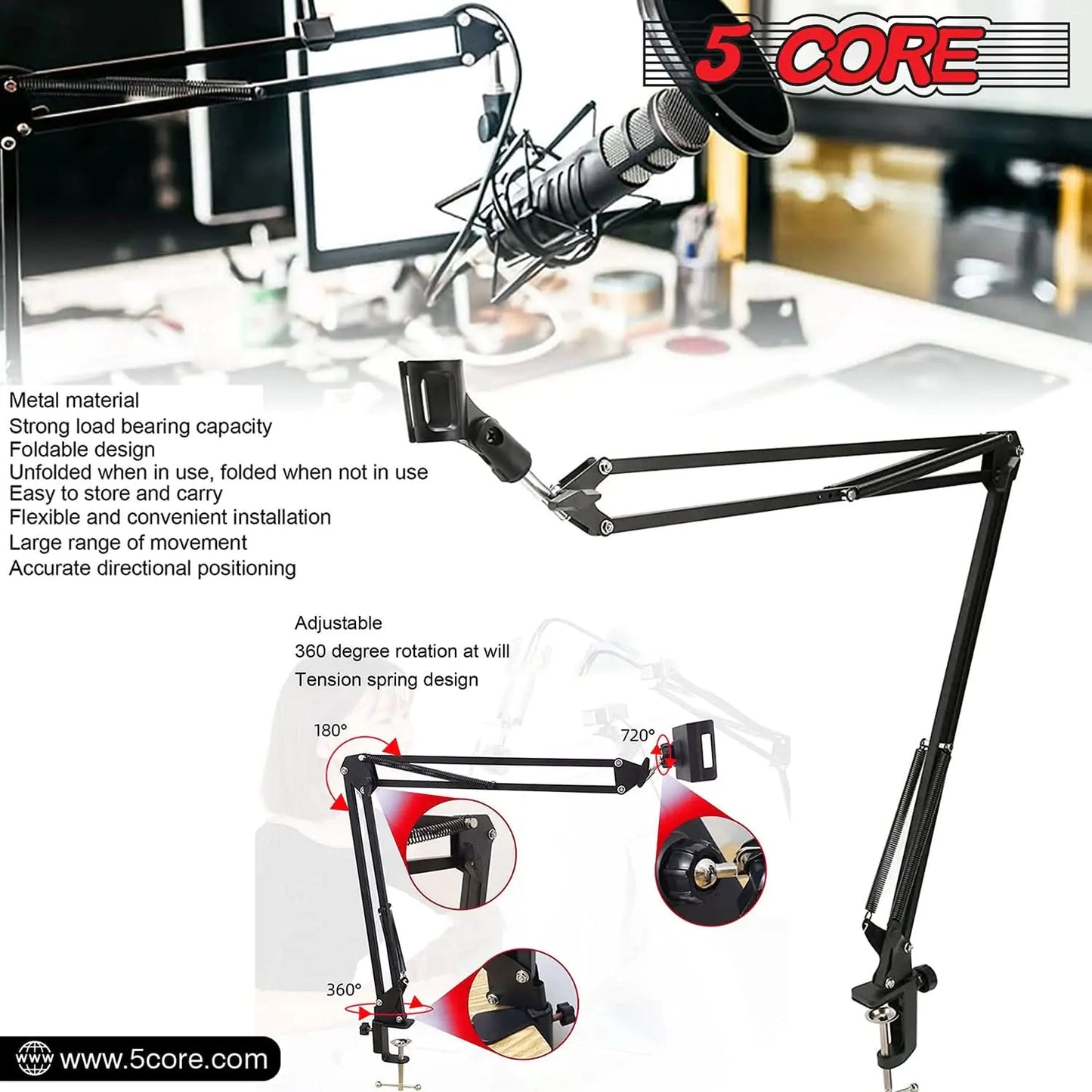 Microphone Boom Arm Stand