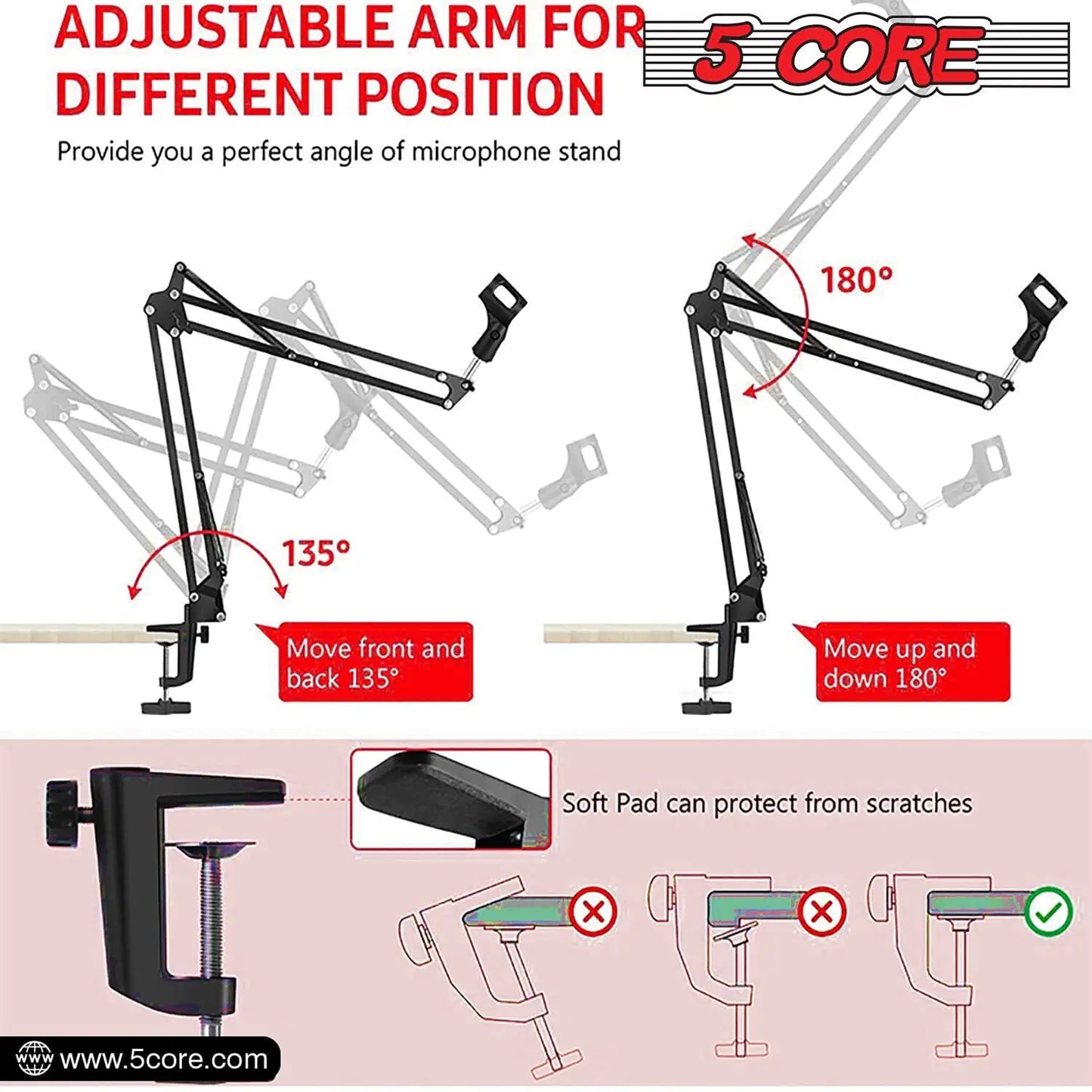 Microphone Boom Arm Stand